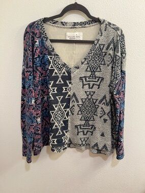 Anthropologie Pilcro Moira Ikat Print Pullover